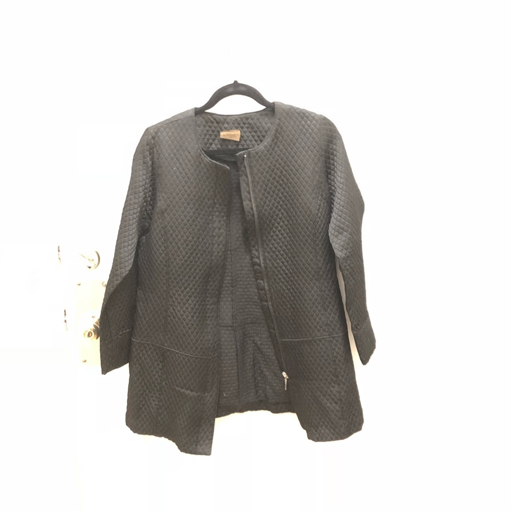 Suzette Black Pillowed Peacoat